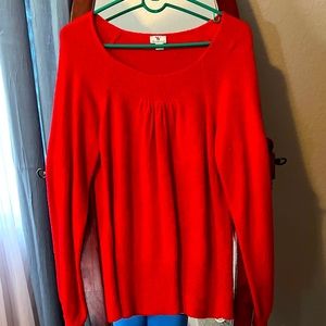 Women red soft sweater size large